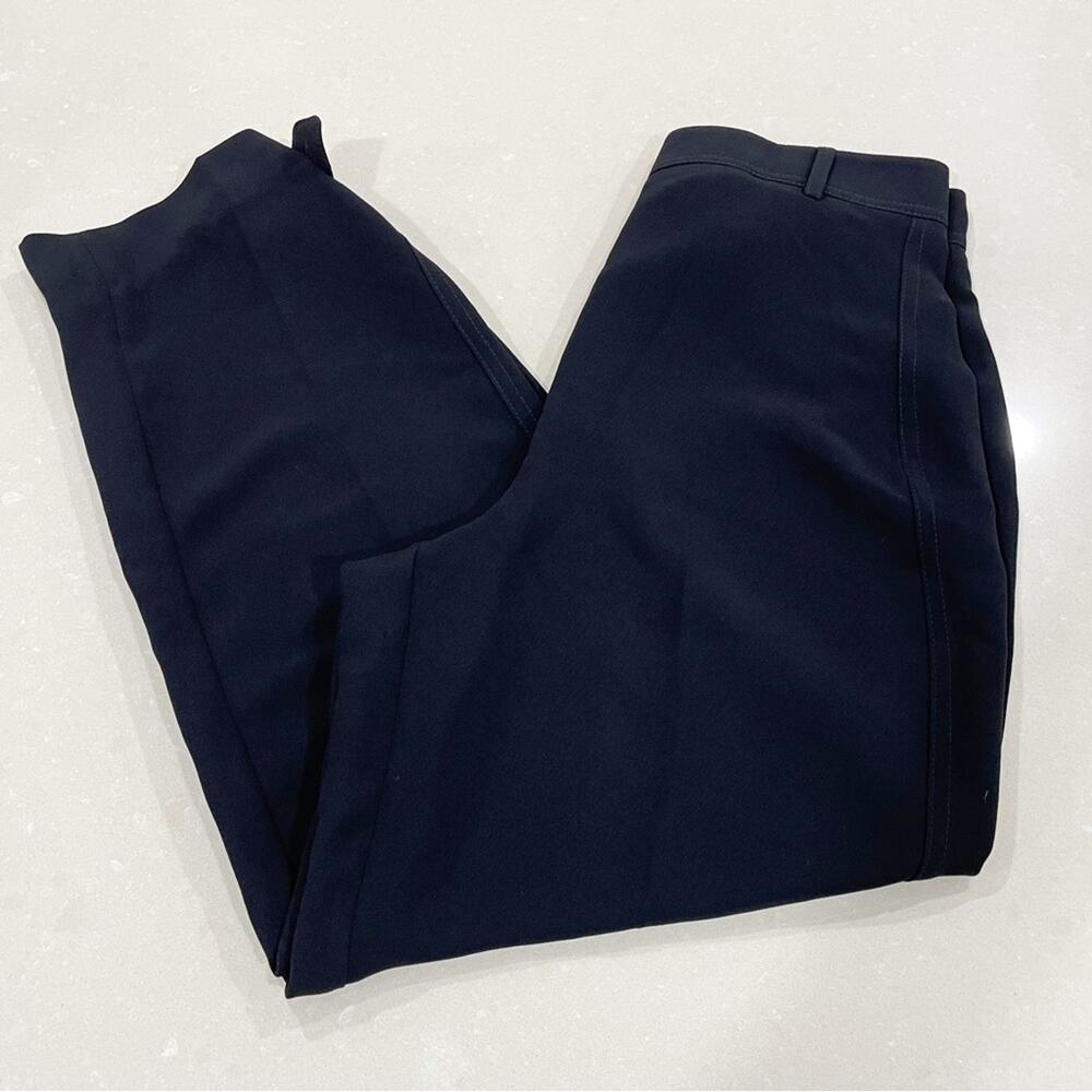 Nwot Whistles High Waisted Crop Pants Button Ankle Black 6